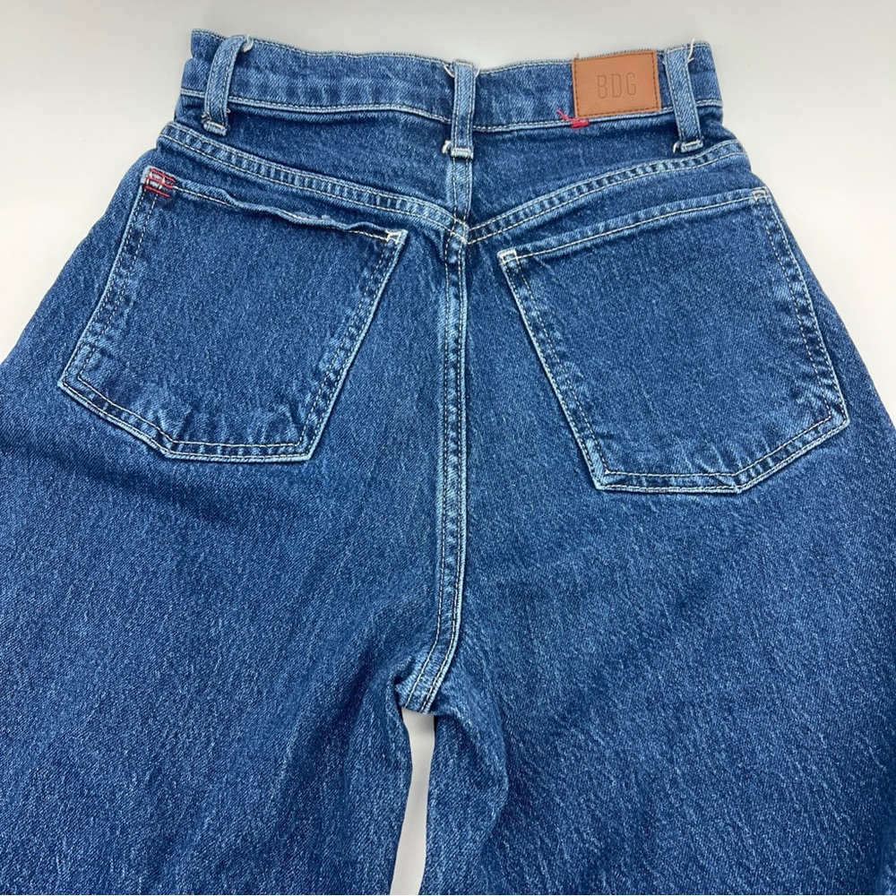 BDG Urban Outfitters A-Wide Skater Baggy Hi Rise Jeans Size 25 Dark Wash - Picture 11 of 12